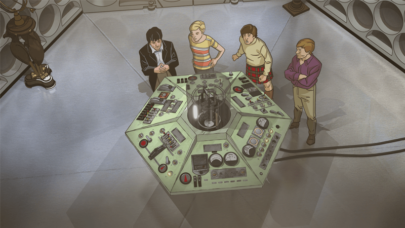It’s the original Second Doctor TARDIS crew, like you’ve never seen them before.